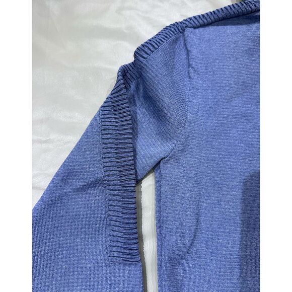 Under Armour Women Small Intelliknit Funnel Neck Sweater Long sleeve Blue NEW - Picture 4 of 10